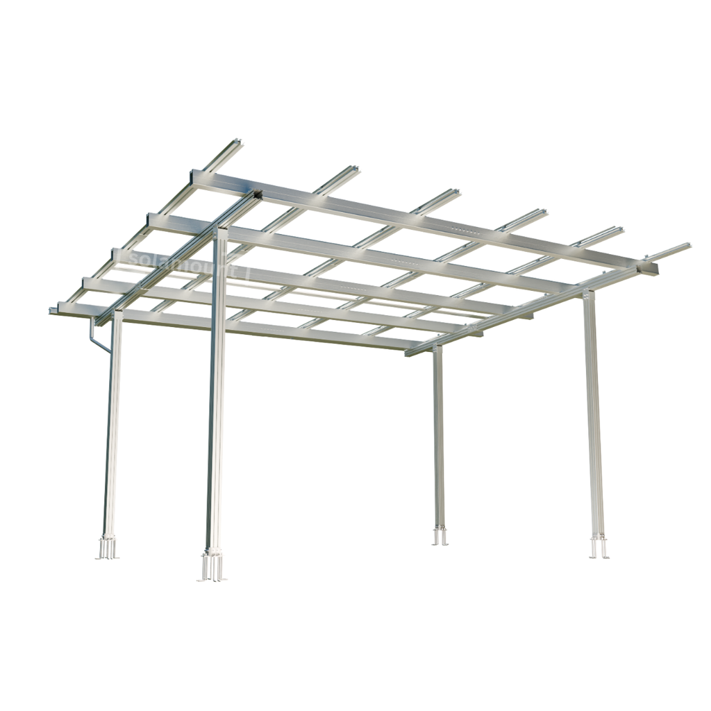 Solarcarport Halterung für 2 Autos