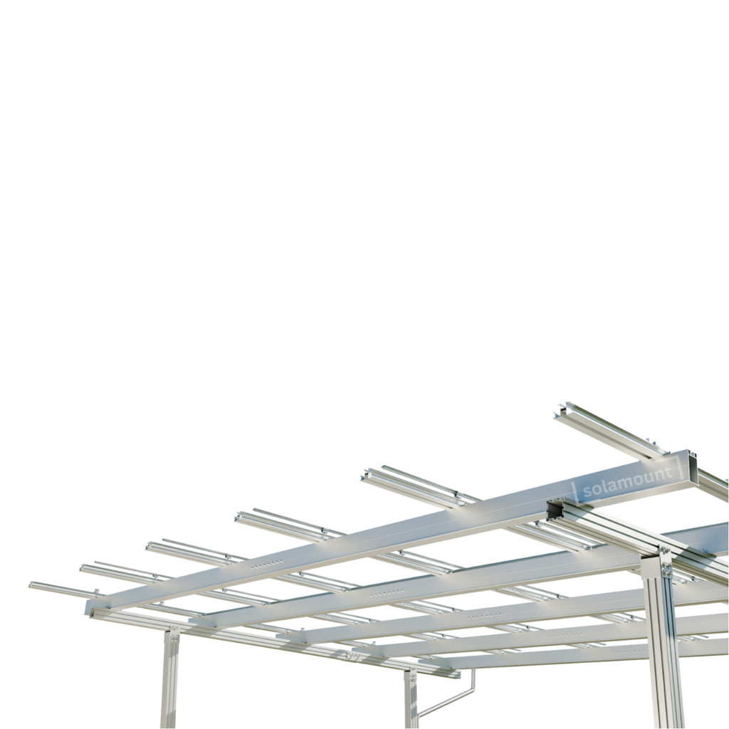 Solarcarport Halterung für 2 Autos