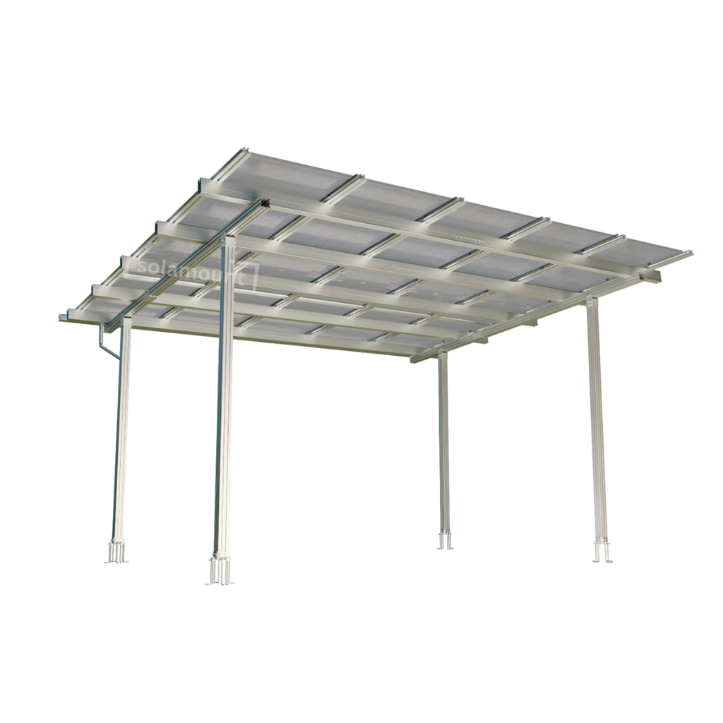 Solarcarport Halterung für 2 Autos