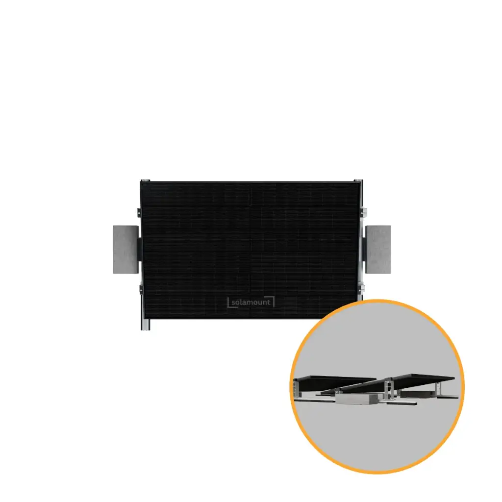 Flachdach Halterung für Solarmodule Konfigurator | Individuell anpassbar | ohne Bohren | Solamount