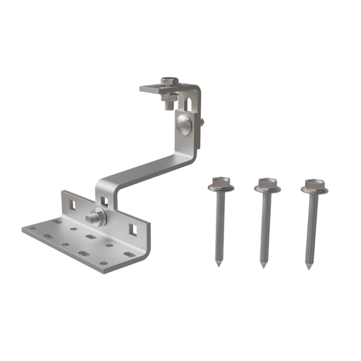 4er Set Premium Dachhaken aus Edelstahl inkl. Schrauben und Bolzen | Schwerlast | Solamount | 4 Stück