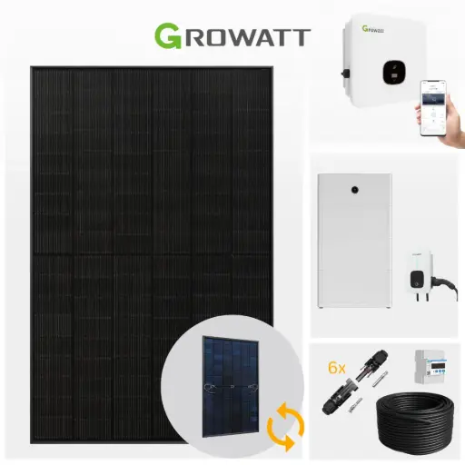 Growatt Komplettset | 3-10 kW inkl. Solarmodule | Optional: Batterie und Wallbox